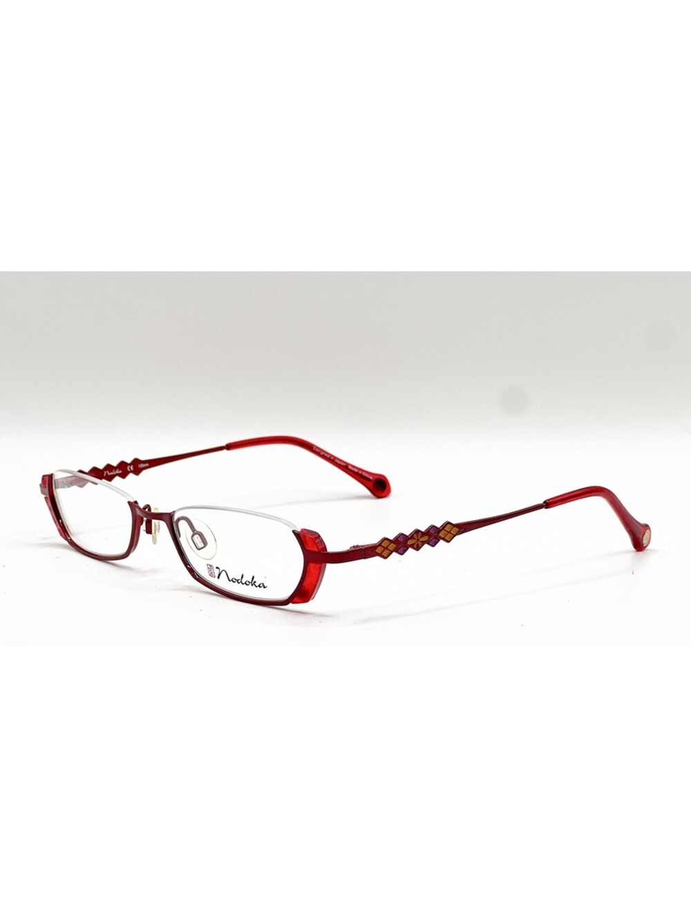 Nodoka ND10176 RE Red Semi Rim Authentic Eyeglass Frames 48-18